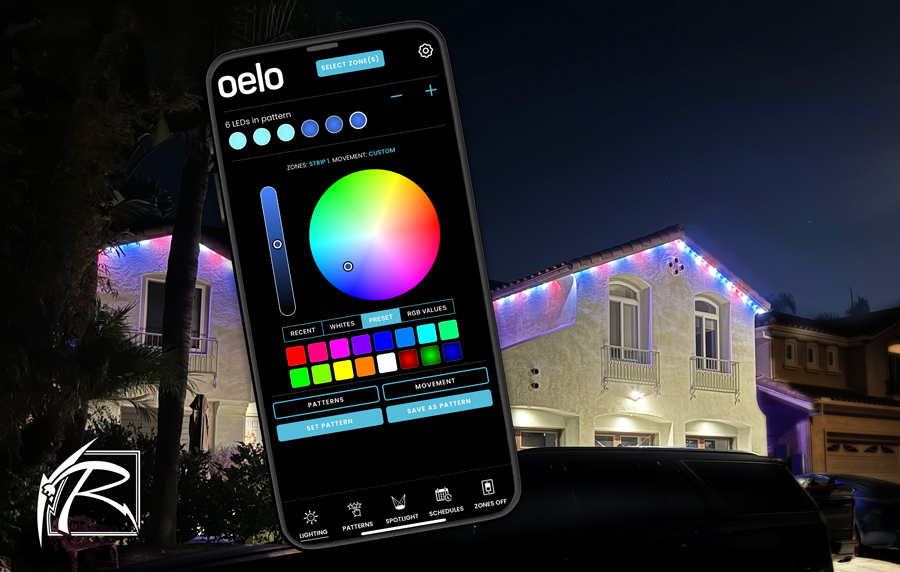 Permanent lighting app — color and preset controls